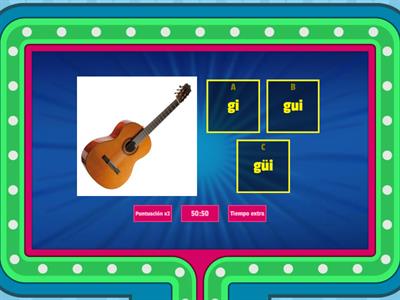  gui - gue / güe - güi