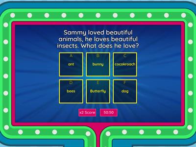 Science quiz show(eg. mammal,flowering)