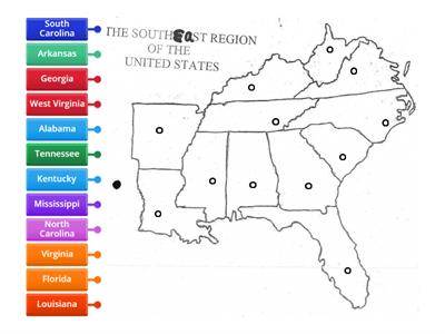 blank map of southeast region
