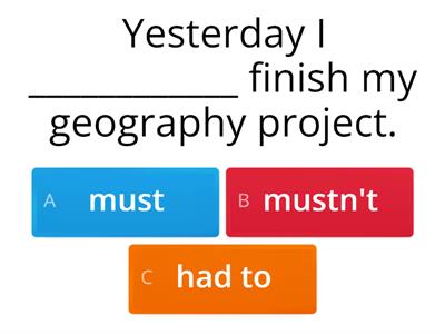 Must Have to Mustn't