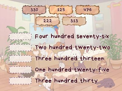 Cardinal Numbers (100-500) Hard - Part 1