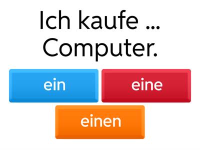 Kaufen & einkaufen. DaF A1. Akkusativ