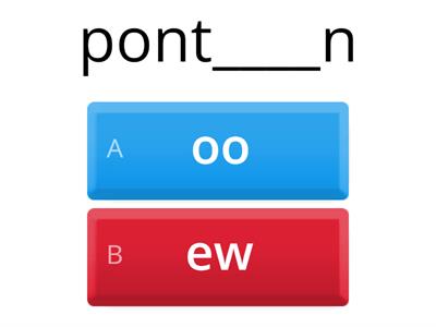 #2 Choose the corect sound of /oo/ - oo or ew