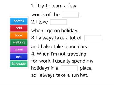 Listening for Detail - Traveling!