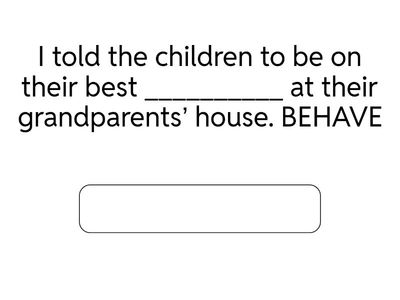 Word Formation Exercise: NOUNS (B1) 