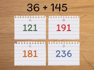 Two and Three Digit Addition