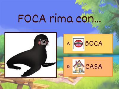 Conciencia fonológica: Palabras que riman