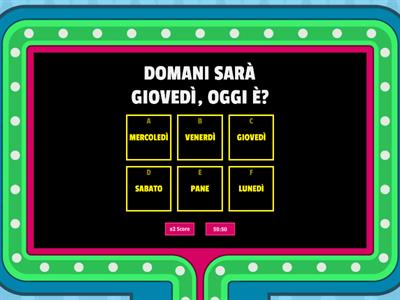 GIORNI DELLA SETTIMANA QUIZ TELEVISIVO