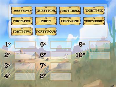 Put the numbers in order.