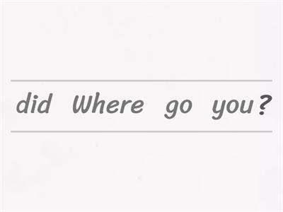 WH-questions + Yes/No questions - Unjumble activity