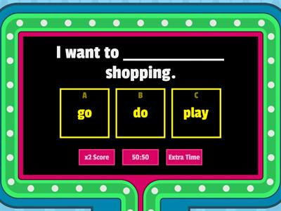 Do / Go / Play verbs