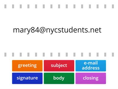 Parts of email match