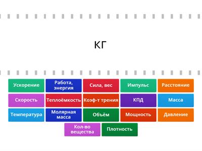 Единицы измерения