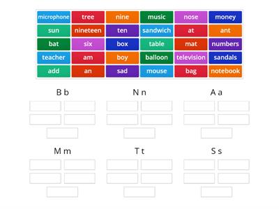 Goals 1 Unit 2 Letter N (t,a,m,b,s,n) Decodable Words 