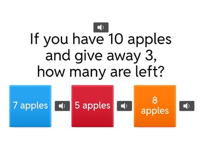 Subtraction Word Problems Quiz