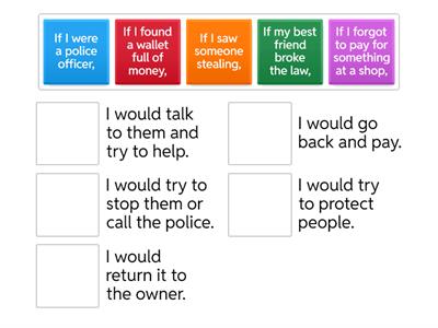 Second Conditional - Match The Sentences 