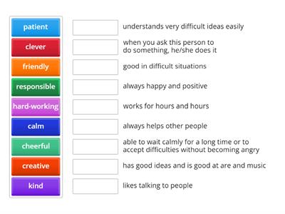 Gateway A1+. Unit 8. Vocabulary: personal qualities