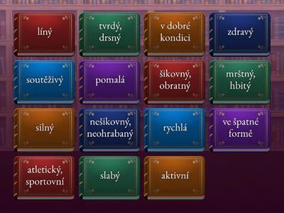 Přídavná jména- vlastnosti pro sport 1C
