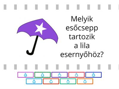 Esernyő esőcsepp párosító - alakzatok