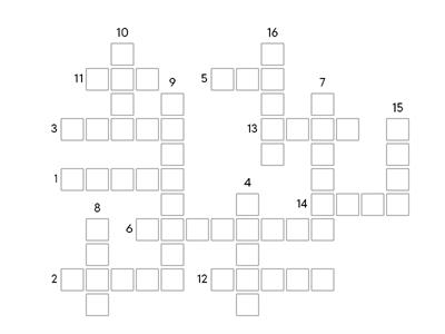 ANIMALS BODY CROSSWORD (TEACHEREVA4U)