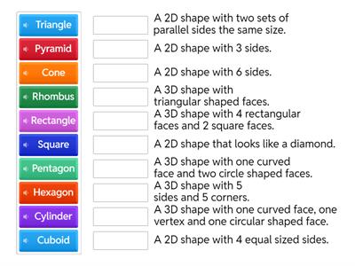2D and 3D shapes