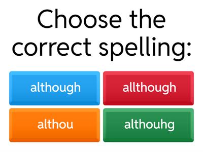 Choose the correct spelling