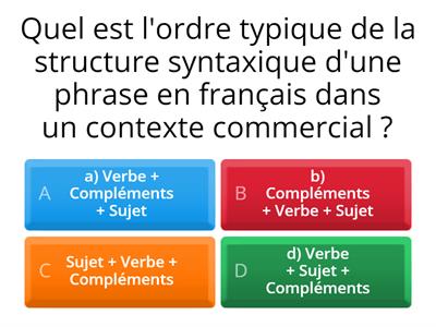 Exercice de QCM : Documentation de gestion commerciale