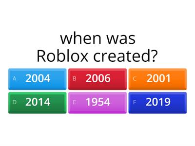 Roblox Quiz