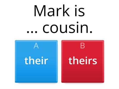 Possessive adjectives vs possessive pronouns