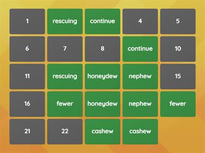 Spelling Patterns: ew, ue