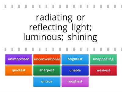 Suffix -est, Prefix un- 