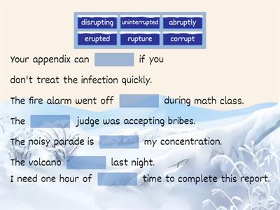 -rupt- vocab practice