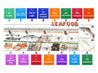 Vocabulaire - Les poissons et les fruits de mer