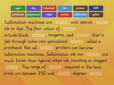 Sublimation