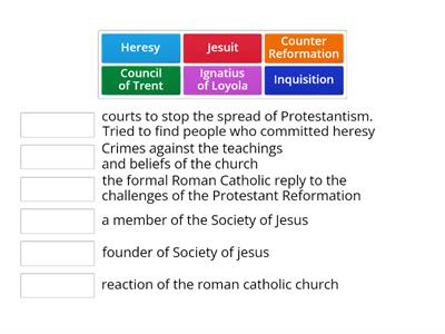 Counter Reformation Keywords match up