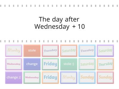 DAYS OF THE WEEK!!