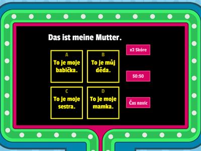 Meine Familie, mein, meine, dein, deine, verben