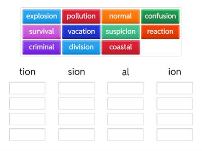 3- Spelling Pattern Sort