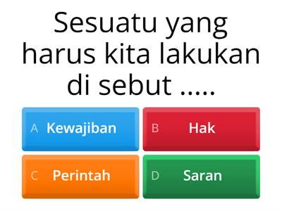 HAK DAN KEWAJIBAN KELAS 4 SD