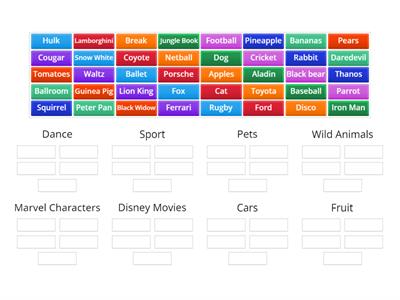 Match the detail to the topic