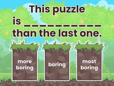 Comparative and Superlative Adjectives Quiz