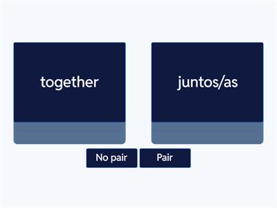 "Las Relaciones Personales" Pair or Not pair