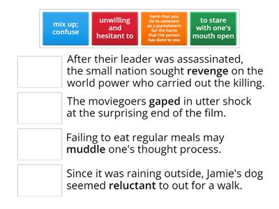 Context Clues Match-Up - "The Stone"