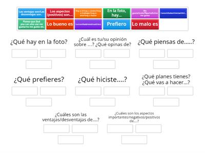 Speaking question starters