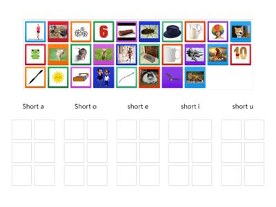 Short vowels pictures