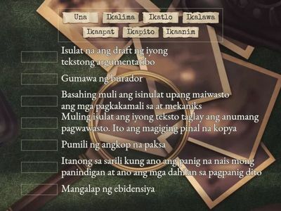 Hakbang sa Pagsulat ng Tekstong Argumentatibo