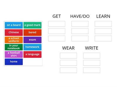 GE A2 unit 3 collocations