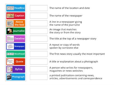 Newspaper vocabulary KS2