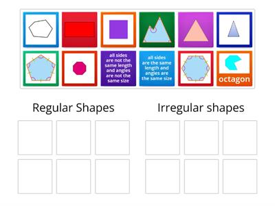 Regular and Irregular shapes