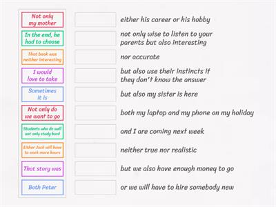 Grammar I3-I4 M3 Paired Conjunction Sentence Match